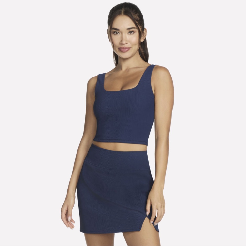 Skechers Teal Athletic GO FLEX RIB Longline Bra/Crop Top - M